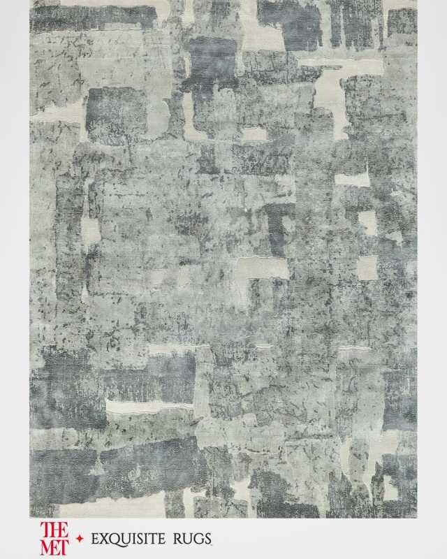 Papyrus Hand-Loomed Gray Rug, 6' x 9'